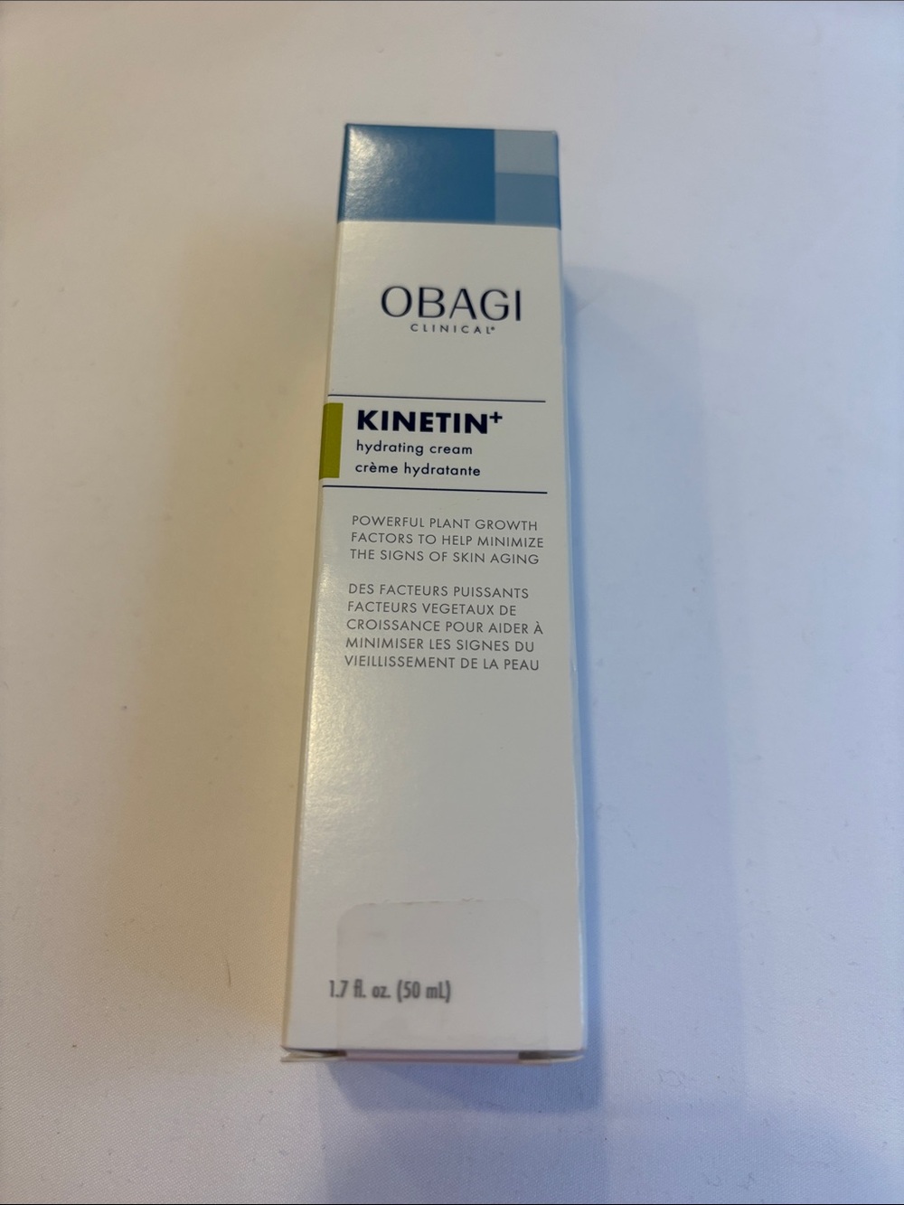 Obagi Kinetin+ Hydrating Cream - White with Blue Accent
